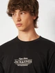 Футболка хлопковая длинная мужская Jack & Jones 12295049 2XL Black (5715873940968) - изображение 4