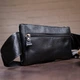 Бананка кожаная Vintage 14809 Черная - изображение 4