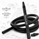Силиконовый шланг для кальяна Amy DeLuxe 180см, алюминиевый мундштук 30см, черный - изображение 1