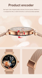 Смарт годинник жіночий Lemfo CF37 Gold (дзвінки, вимірювання тиску та кисню) 2 ремінця - зображення 6