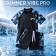 Купальный комплект детский для мальчика 2-в-1 футболка и шорты UPF 50+ SUMMER VIBE PRO черный с синим принтом, размер M, рост 90–100 см - изображение 1