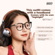 Беспроводные Bluetooth-наушники QCY Era 7 Retro, модные цифровые наушники в стиле знаменитостей, цвет «Молочный коктейль» - изображение 4