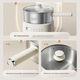 Электрическая кастрюля Bear Electric Cooking Pot, небольшая электрическая кастрюля для тушения, пароварка на 2-3 персоны, бытовая, из нержавеющей стали 316L, с корзиной для приготовления на пару, 2,5 л, F25P1 - изображение 7