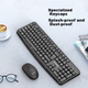 Комплект бездротової клавіатури та миші Lenovo Ecosystem Brand Yinengzhe, офісна клавіатура та миша, USB-роз'єм та дизайн, повнорозмірний для ноутбуків та настільних комп'ютерів, KN101 - изображение 10