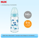 Бутылочка NUK Germany Wide Neck для кормления силиконовая антиколиковая, M, 240мл, стеклянная - изображение 5