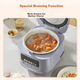 Електрична рисоварка Midea Rice Cooker 5 л для домашнього використання, розрахована на 5-8 осіб, велика місткість, антибактеріальна порцелянова внутрішня каструля, рис на дровах, мікротиск, розумне резервування, багатофункціональна швидка варка MB-5E61 - изображение 5