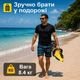 Підводний скутер Underwater Booster 500W – sea scooter, морський буксирувальник, акваскутер для дайвінгу та снорклінгу, 2 режими швидкості, потужність 500 Вт, швидкість до 5,2 км/год, до 60 хвилин роботи, глибина до 30 м, жовто-чорний - зображення 7
