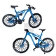 Коллекционная мини-модель велосипеда металлический Фингербайк MTB игрушечный велосипед 1:8 Размер 18 см Синий - изображение 3