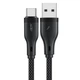 Дата кабель USB-C to USB-A кабель для заряджання телефона, для передавання даних у тканинному нейлоновому обплетенні 1.2м 3A AceFast - зображення 2