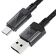 Дата кабель USB-C to USB-A кабель для зарядки телефона, для передачи данных с автосмоткой магнитный в тканевой нейлоновой оплётке 1.2м 3A AceFast Fast Charging Data Cable - изображение 6