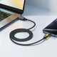 Дата кабель USB-C to USB-A кабель для заряджання телефона, для передавання даних у тканинному нейлоновому обплетенні з градієнтною підсвіткою 1.2m 60W 3A AceFast Black - зображення 6