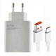 Зарядное устройство 67W + кабель Type C (6A) MDY-12-EH Qualcomm QC3.0, QC4.0 Белое - изображение 1