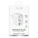 Зарядний пристрій Puro 20W Power Delivery з вилкою і розеткою Schuko 1x USB-C + 1x USB-A White (8018417500275) - зображення 2
