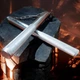 Нунчаки нунчаку тренувальні металеві тростина складані 2-в-1 трансформовані для тренувань з'єднані ланцюгом сталеві GDragon Сірі 3_7_0_1 - зображення 2