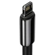 Кабель Baseus Tungsten Gold Fast Charging USB-A to Lightning 1m Black (CALWJ-01) - изображение 3