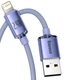Кабель Baseus Crystal Shine USB-A to Lightning 2m Purple (CAJY000105) - зображення 10