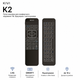 Пульт инфракрасный для ТВ с подсветкой KIVI K2 QWERTY клавиатура 2.4G Black - изображение 2