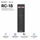 Пульт инфракрасный для Android TV KIVI RC-18 2xААА Black (504Q2362104) - изображение 3