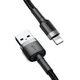 Кабель Baseus Kevlar Cable USB for Lightning 2A 0.5M Gray+Black (CALKLF-AG1) - изображение 5