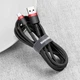 Кабель Baseus Cafule USB-A to USB-C 3m Black/Red (CATKLF-U91) - зображення 4