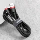 Кабель Baseus Cafule USB-A to USB-C 3m Black/Grey (CATKLF-UG1) - зображення 9