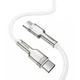 Кабель Baseus Cafule Metal USB-C to USB-C 2m White (CATJK-D02) - зображення 2