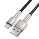 Кабель Baseus Cafule Metal USB-A to Lightning 1m Black (CALJK-A01) - зображення 2