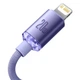 Кабель Baseus Crystal Shine USB-C to Lightning 1.2m Purple (CAJY000205) - зображення 7