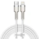Кабель Baseus Cafule Metal PD USB-C to Lightning 2m White (CATLJK-B02) - зображення 1