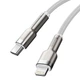 Кабель Baseus Cafule Metal PD USB-C to Lightning 2m White (CATLJK-B02) - зображення 2