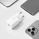 Сетевое зарядное устройство Baseus Super Silicone PD 20W USB-C with USB-C to Lightning Cable 1m White (TZCCSUP-B02) - изображение 9