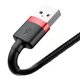 Кабель Baseus Kevlar Cable USB for Lightning 1.5A 2M Red+Black (CALKLF-C19) - зображення 3
