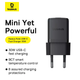 Зарядное устройство Baseus Palm Fast Charger 30W + кабель Type-C 1m Black сетевой адаптер быстрой зарядки (P10111605113-01) - изображение 2