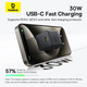 Зарядное устройство Baseus Palm Fast Charger 30W + кабель Type-C 1m Black сетевой адаптер быстрой зарядки (P10111605113-01) - изображение 7