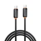 Кабель XO CB-300CC Shishi Shun Series Type-C-Type-C 27W Data Cable 1м чорний - изображение 1