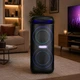Колонка караоке аккумуляторная ZXX 30 Вт Bluetooth USB microSD AUX FM TWS RGB подсветка 2х6" портативная акустическая система с 2 беспроводными микрофонами и пультом Черная (О755-XXZ) - изображение 3