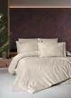 Комплект постельного белья First Choice Jacquard Satin Herra, Cappuccino, JS-29, Євро, 240x260 см, Капучино - изображение 2