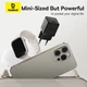 Мережевий зарядний пристрій з кабелем Baseus Palm Fast Charger 1C 20W EU Cosmic Black set USB-C to iP 20W 1m - зображення 9