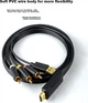 Кабель-переходник Jinghua Z131G HDMI—AV 1080p 2 м черный - изображение 3