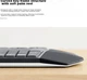 Logitech MK850 [корпоративний клас] Бездротовий комплект офісної клавіатури та миші Bluetooth, клавіатура для комп'ютера Mac iPad із дворежимним підключенням та підставкою для рук, чорний [знижка при груповій покупці] - зображення 5