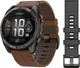 Смарт-часи Garmin Fenix 8 Pro 51 mm AMOLED Carbon Gray DLC Titanium with Chestnut Leather Band (010-03199-40) - изображение 1