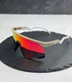 Солнцезащитные очки Oakley BXTR OO9280 бежевые с линзой Prizm Ruby, спортивный щиток, ретро, мужские, - изображение 1