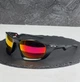 Солнцезащитные очки Oakley Lateralis OO9431 черные матовые с линзой Prizm Ruby, поляризованные, спортивные, мужские, - изображение 1