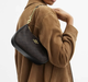 Елегантна жіноча сумка Coach Signature Canvas Shoulder Bag (Коричнева/Чорна), через плече півмісяцем - зображення 7