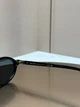 Солнцезащитные очки Miu Miu SMU 04Z - F черные овальные узкие ацетатные, серая линза, женские, - изображение 7
