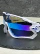 Сонцезахисні окуляри Oakley Jawbreaker OO9270 білі з лінзою Prizm Sapphire, Asian Fit, спортивні, чоловічі, - зображення 3
