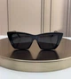 Сонцезахисні окуляри Saint Laurent SL 276 Mica чорні котяче око ацетатні, чорна лінза, жіночі, - зображення 2