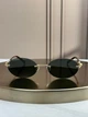 Солнцезащитные очки Tiffany & Co TF3104D бесправные овальные золотые, темно-зеленая линза, черепаховые дужки, женские, - изображение 2