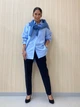 Рубашка хлопковая оверсайз женская Uniqlo 200584485 XL Голубая (1159864513) - изображение 19