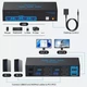 KVM-перемикач Vpfet VP-SW220 HDMI Dual Monitor 2 порти 4K 60Hz USB 3.0 чорний - зображення 6